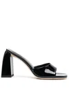 By Far 100mm Patent-leather Mules In Black
