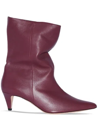 By Far 60mm Lysander Boots In Red