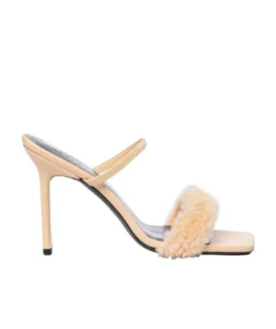 BY FAR BY FAR ADA SLIP-ON SHEARLING SANDALS