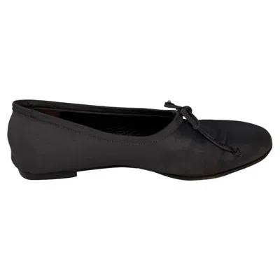 By Far Agnes Covered High-cut Ballet Flats In Black Silk-satin