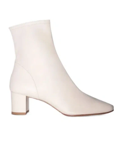 By Far Almond-toe Ankle Boots In White