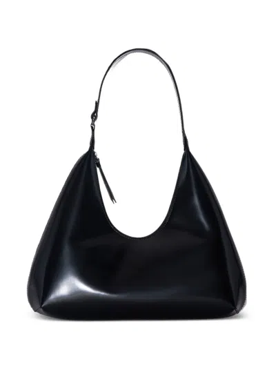 By Far Amber Leather Shoulder Bag In Black