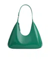 By Far Amber Leather Shoulder Bag In Green