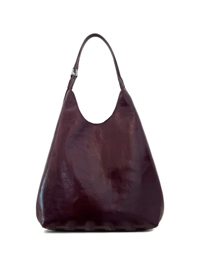 By Far Amber Leather Shoulder Bag In Purple