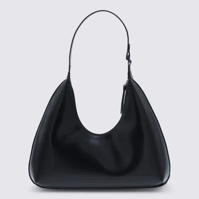 By Far Amber Semi Patent Leather Shoulder Bag In Black