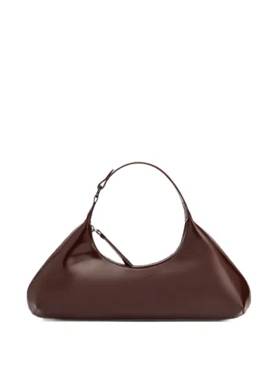By Far Amberette Semi-patent Shoulder Bag In Animal Print