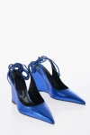 By Far Animal Effect Leather Lace-up Slingback With Wedge 10,5cm