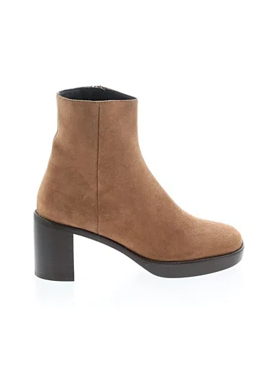 Pre-owned By Far Ankle Boots In Brown