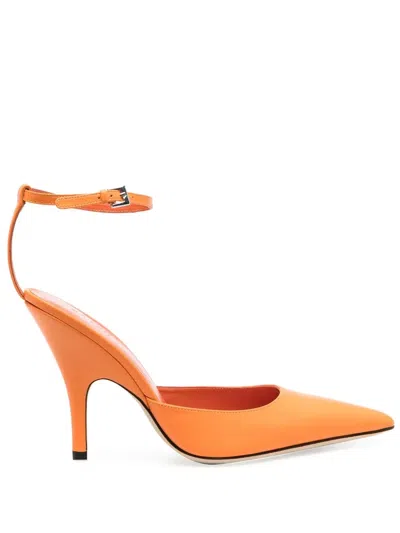 By Far 70 Leather Pumps - Women's - Calf Leather In Orange