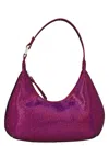 By Far Baby Amber Disco Dot Leather Bag In Fuchsia