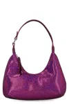 By Far Baby Amber Disco Dot Leather Bag In Fuchsia