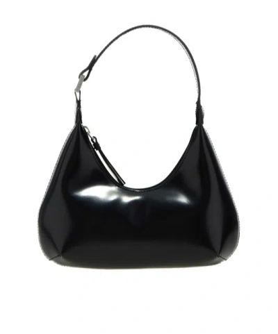 By Far Baby Amber Zippered Underarm Bag In Black