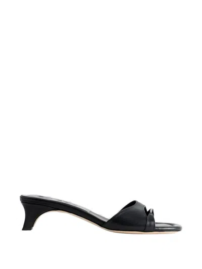 By Far Babygirl Leather Sandals In Black