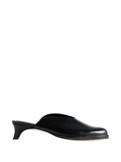 By Far Babylady Patent-leather Mules In Black