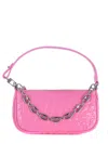 By Far Bag  Mini Rachel In Crocodile Leather In Rosa