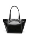 By Far Bar Box Leather Tote Bag In Black