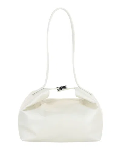 By Far Bea Creased Shoulder Bag In White
