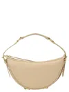 By Far Gib Crocodile Shoulder Bag In Beige