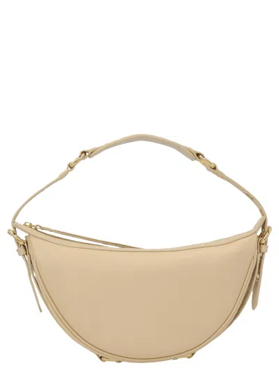 By Far Gib Crocodile Shoulder Bag In Cream
