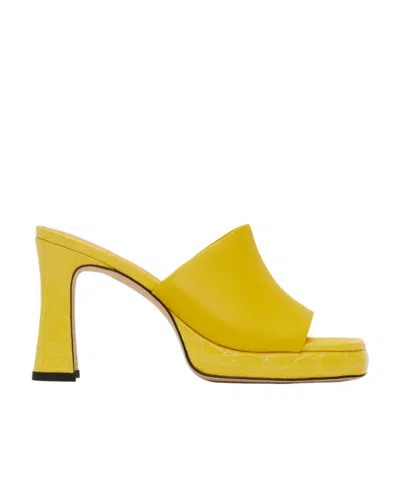 By Far Beliz High-heeled Sandals In Yellow