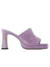 By Far Beliz Heeled Mule Sandals Women In Purple
