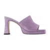 By Far Beliz Heeled Mule Sandals Women In Purple