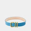 By Far Buckle Belt In Blue