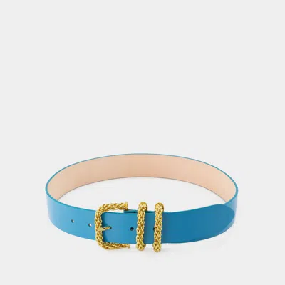 By Far Pin Buckle Belt In Blue | ModeSens