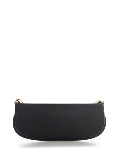 By Far Beverly Black Smooth Calf Leather Shoulder Bag Bags