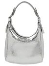 By Far Cosmo Metallic Leather Handbag In Silver