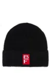 By Far Black Alpaca Beanie Hat