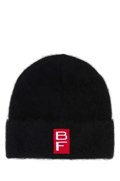 By Far Black Alpaca Beanie Hat