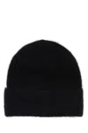 By Far Black Alpaca Beanie Hat In Bl