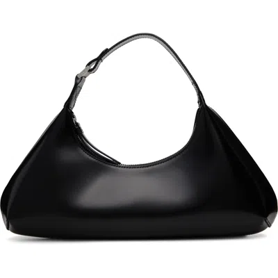 By Far Black Amberette Semi Patent Leather Bag In Bk001 Black