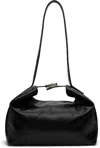By Far Black Bea Creased Leather Bag In Bk001 Black