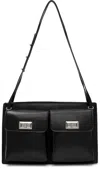 By Far Black Billy Tote Creased Leather Shoulder Bag In Black