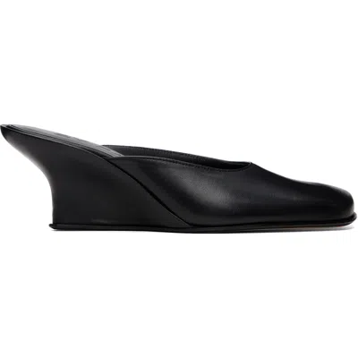 By Far Black Caroo Closed Toe Heels
