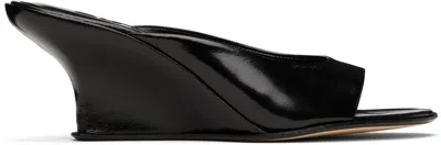 By Far Black Caroo Mules In Bk001 Black