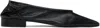 By Far Black Carré Ballerina Flats In Bk001 Black