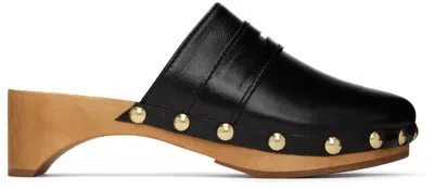 BY FAR BLACK HANS CLOGS