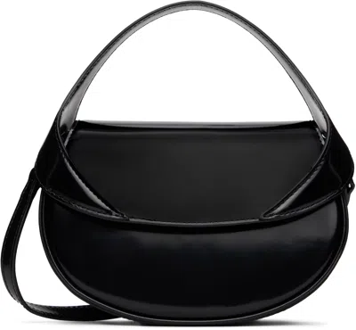 By Far Black Hari Semi Patent Leather Bag In Bk001 Black