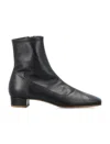 By Far Este 25mm Square Toe Ankle Boots In Black