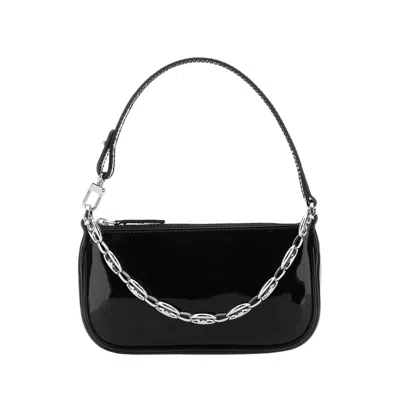By Far Black Leather Mini Rachel Handbag