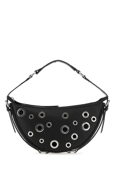 By Far Black Leather Small Gib Shoulder Bag