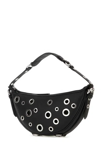 By Far Black Leather Small Gib Shoulder Bag