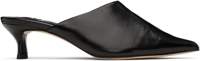 By Far Black Luciana Mules In Bk001 Black