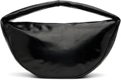 By Far Black Maxi Cush Creased Leather Shoulder Bag
