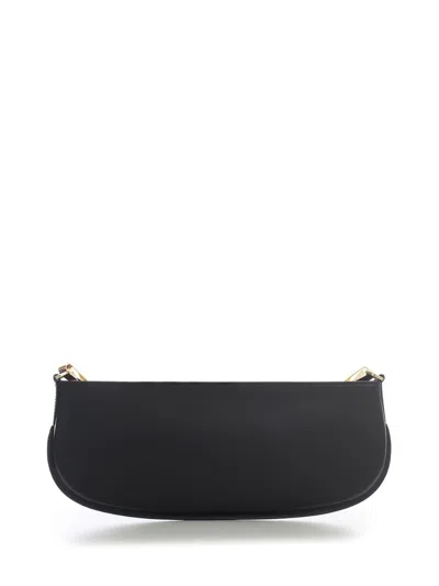 By Far Beverly Black Smooth Calf Leather Shoulder Bag Bags