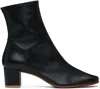 By Far Sofia 65mm Leather Ankle Boots In Bk001 Black