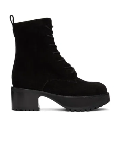 BY FAR BLACK THICK-SOLED SHORT BOOTS
